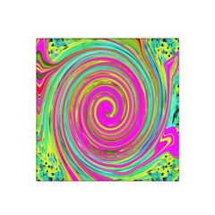 Groovy Abstract Pink, Turquoise And Yellow Swirl Satin Bandana Scarf by myrubiogarden