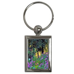 Hazy Morning Sunrise In My Rubio Garden Key Chains (rectangle)  by myrubiogarden