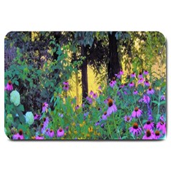 Hazy Morning Sunrise In My Rubio Garden Large Doormat  by myrubiogarden