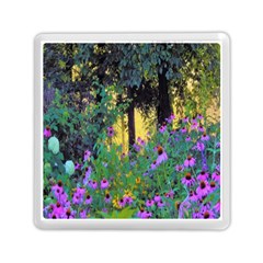 Hazy Morning Sunrise In My Rubio Garden Memory Card Reader (square) by myrubiogarden