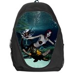 Wonderful Fmermaid With Turtle In The Deep Ocean Backpack Bag Front