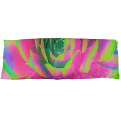 Lime Green And Pink Succulent Sedum Rosette Body Pillow Case (dakimakura) by myrubiogarden