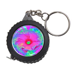 Psychedelic Pink And Red Hibiscus Flower Measuring Tape