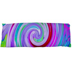 Groovy Abstract Red Swirl On Purple And Pink Body Pillow Case (dakimakura) by myrubiogarden