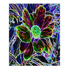 Abstract Garden Peony In Black And Blue Shower Curtain 60  X 72  (medium)  by myrubiogarden