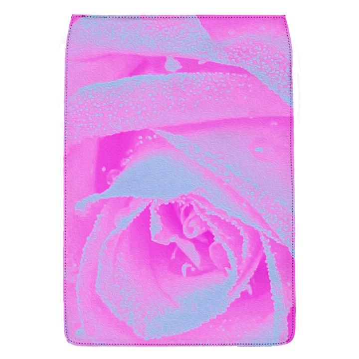 Perfect Hot Pink And Light Blue Rose Detail Removable Flap Cover (S)