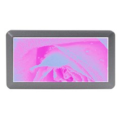 Perfect Hot Pink And Light Blue Rose Detail Memory Card Reader (mini) by myrubiogarden