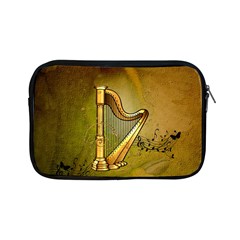 Wonderful Golden Harp On Vintage Background Apple Ipad Mini Zipper Cases by FantasyWorld7