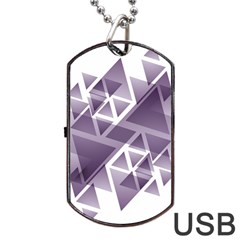 Geometry Triangle Abstract Dog Tag Usb Flash (two Sides)