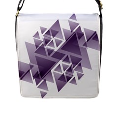 Geometry Triangle Abstract Flap Closure Messenger Bag (l)