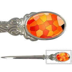 Background Pattern Orange Mosaic Letter Opener