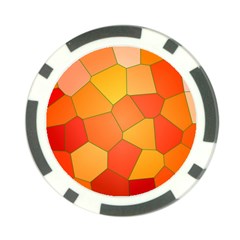 Background Pattern Orange Mosaic Poker Chip Card Guard (10 pack)