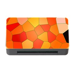 Background Pattern Orange Mosaic Memory Card Reader with CF