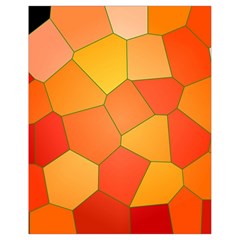 Background Pattern Orange Mosaic Drawstring Bag (small) by Mariart