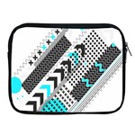 Green Geometric Abstract Apple iPad 2/3/4 Zipper Cases Front