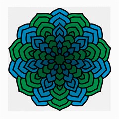 Green Blue Mandala Vector Medium Glasses Cloth