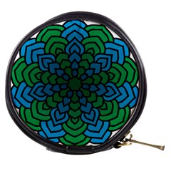 Green Blue Mandala Vector Mini Makeup Bag