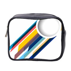 Vector Geometric Polygons And Circles Mini Toiletries Bag (two Sides)