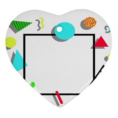 Abstract Geometric Triangle Dots Border Ornament (heart)