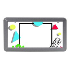 Abstract Geometric Triangle Dots Border Memory Card Reader (mini)