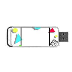 Abstract Geometric Triangle Dots Border Portable Usb Flash (one Side)