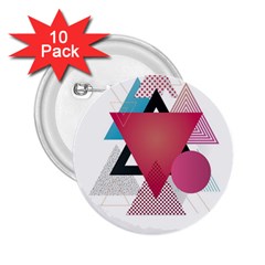 Geometric Line Patterns 2 25  Buttons (10 Pack) 