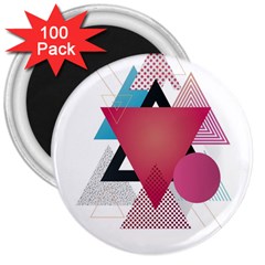 Geometric Line Patterns 3  Magnets (100 Pack) by Mariart