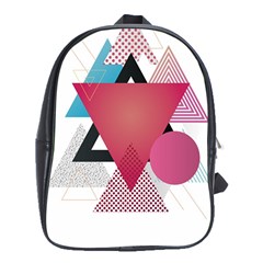 Geometric Line Patterns School Bag (xl) by Mariart