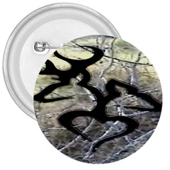 Black Love Browning Deer Camo 3  Buttons