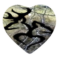 Black Love Browning Deer Camo Ornament (Heart)