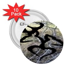 Black Love Browning Deer Camo 2.25  Buttons (10 pack) 