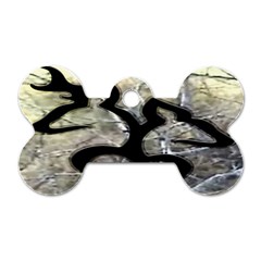 Black Love Browning Deer Camo Dog Tag Bone (One Side)