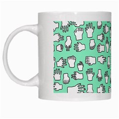 Hand Cute White Mugs by Alisyart