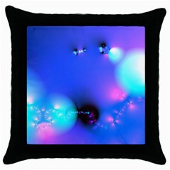 Love In Action, Pink, Purple, Blue Heartbeat Throw Pillow Case (Black)