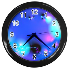 Love In Action, Pink, Purple, Blue Heartbeat Wall Clock (Black)