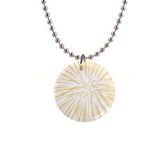 Yellow Firework Transparent 1  Button Necklace