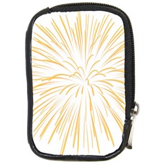 Yellow Firework Transparent Compact Camera Leather Case by Mariart