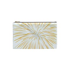 Yellow Firework Transparent Cosmetic Bag (small) by Mariart