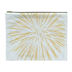 Yellow Firework Transparent Cosmetic Bag (xl)