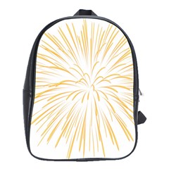 Yellow Firework Transparent School Bag (large) by Mariart