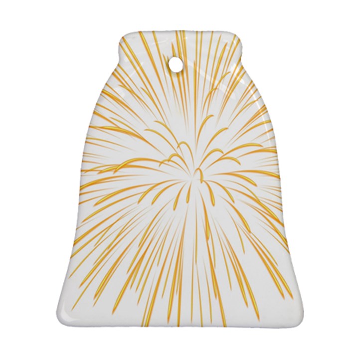 Yellow Firework Transparent Ornament (Bell)