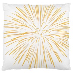 Yellow Firework Transparent Large Cushion Case (one Side)