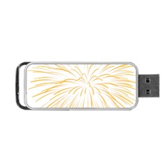 Yellow Firework Transparent Portable Usb Flash (one Side) by Mariart