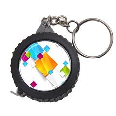 Colorful Abstract Geometric Squares Measuring Tape
