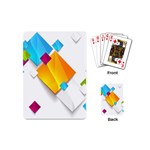 Colorful Abstract Geometric Squares Playing Cards (Mini) Back
