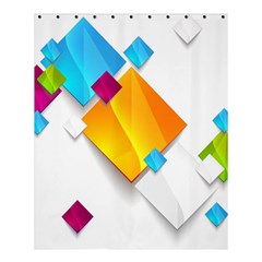 Colorful Abstract Geometric Squares Shower Curtain 60  X 72  (medium)  by Alisyart