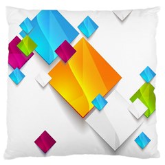 Colorful Abstract Geometric Squares Large Cushion Case (two Sides)