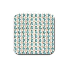 Christmas Tree Rubber Square Coaster (4 Pack)  by Alisyart