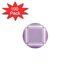 Purple Geometric Headdress 1  Mini Magnets (100 Pack)  by Mariart