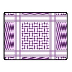 Purple Geometric Headdress Double Sided Fleece Blanket (small) 